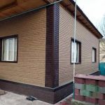 Использована фасадная панель Stone House (бежевый & коричневый кварцит) - Raiber Stroy Invest